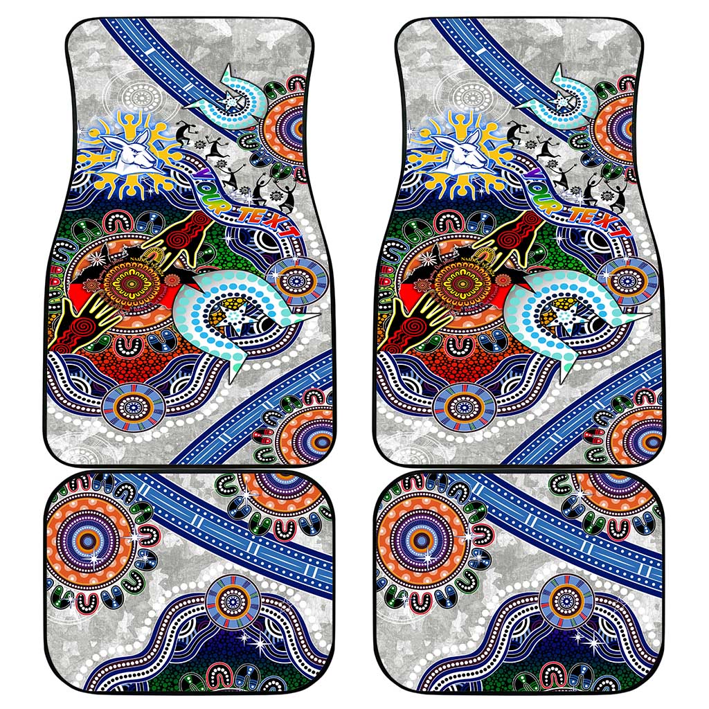 Custom NAIDOC Week 2024 North Melbourne Kangaroos Car Mats Australia Aboriginal Dot Painting