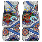Custom NAIDOC Week 2024 North Melbourne Kangaroos Car Mats Australia Aboriginal Dot Painting