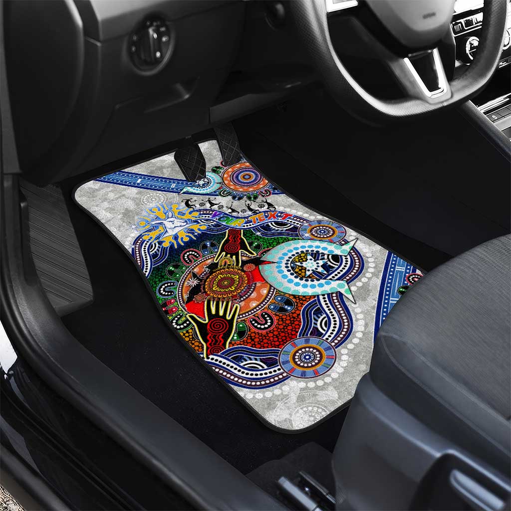 Custom NAIDOC Week 2024 North Melbourne Kangaroos Car Mats Australia Aboriginal Dot Painting