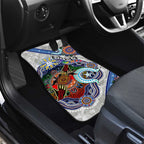Custom NAIDOC Week 2024 North Melbourne Kangaroos Car Mats Australia Aboriginal Dot Painting