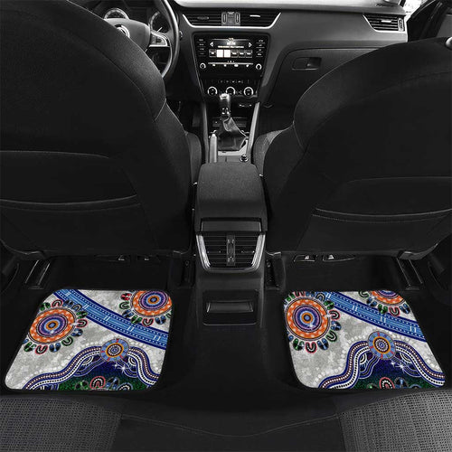 Custom NAIDOC Week 2024 North Melbourne Kangaroos Car Mats Australia Aboriginal Dot Painting