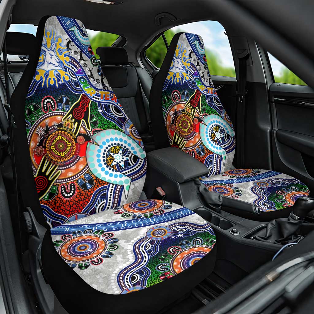 Custom NAIDOC Week 2024 North Melbourne Kangaroos Car Seat Cover Australia Aboriginal Dot Painting