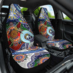 Custom NAIDOC Week 2024 North Melbourne Kangaroos Car Seat Cover Australia Aboriginal Dot Painting