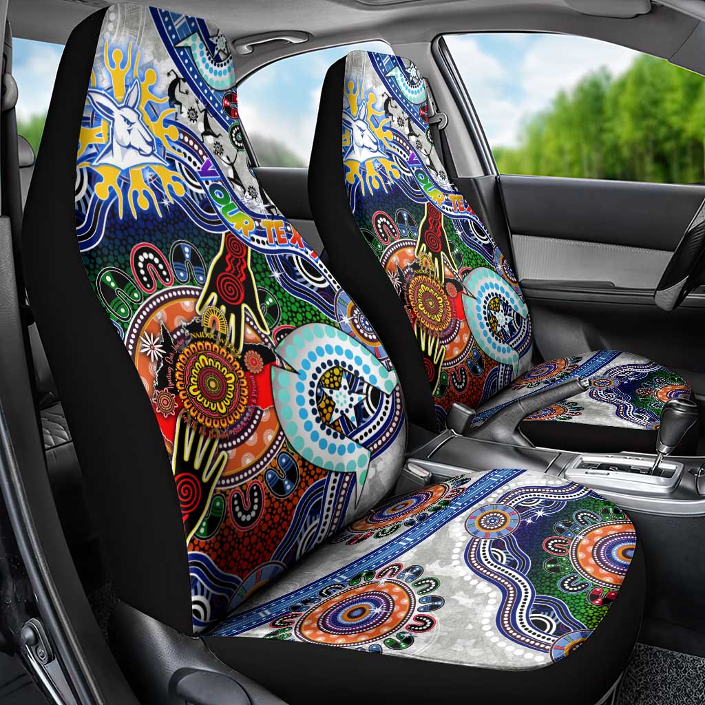 Custom NAIDOC Week 2024 North Melbourne Kangaroos Car Seat Cover Australia Aboriginal Dot Painting