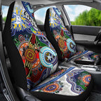 Custom NAIDOC Week 2024 North Melbourne Kangaroos Car Seat Cover Australia Aboriginal Dot Painting
