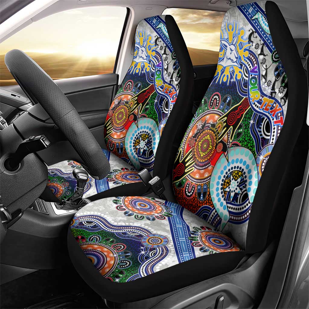 Custom NAIDOC Week 2024 North Melbourne Kangaroos Car Seat Cover Australia Aboriginal Dot Painting