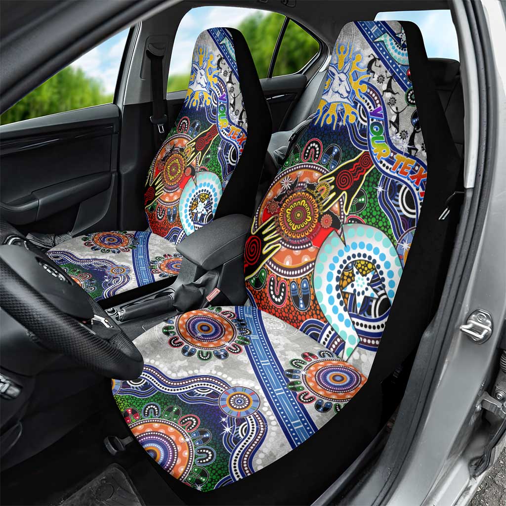 Custom NAIDOC Week 2024 North Melbourne Kangaroos Car Seat Cover Australia Aboriginal Dot Painting