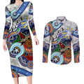 Custom NAIDOC Week 2024 North Melbourne Kangaroos Couples Matching Long Sleeve Bodycon Dress and Long Sleeve Button Shirt Australia Aboriginal Dot Painting