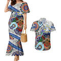 Custom NAIDOC Week 2024 North Melbourne Kangaroos Couples Matching Mermaid Dress and Hawaiian Shirt Australia Aboriginal Dot Painting