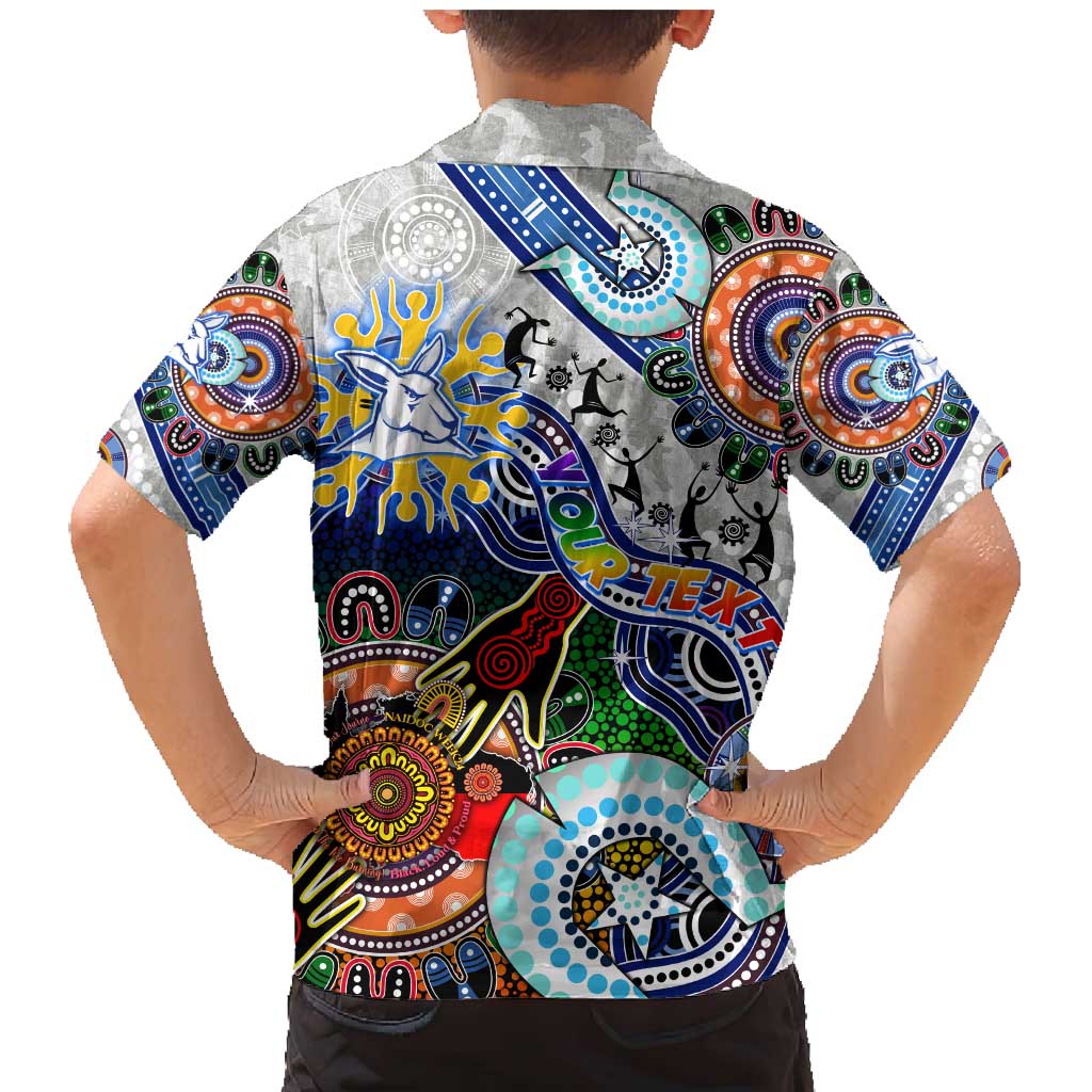 Custom NAIDOC Week 2024 North Melbourne Kangaroos Family Matching Mermaid Dress and Hawaiian Shirt Australia Aboriginal Dot Painting