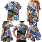 Custom NAIDOC Week 2024 North Melbourne Kangaroos Family Matching Mermaid Dress and Hawaiian Shirt Australia Aboriginal Dot Painting