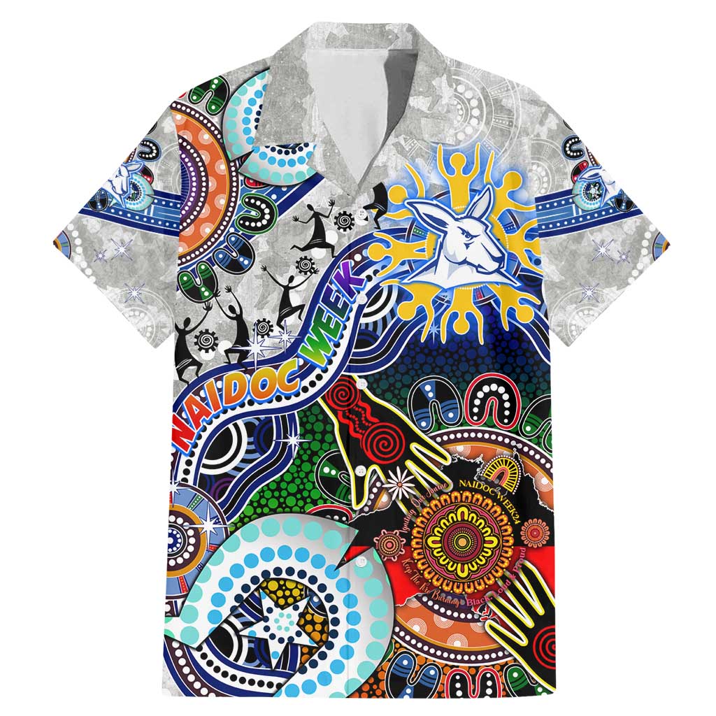 Custom NAIDOC Week 2024 North Melbourne Kangaroos Family Matching Mermaid Dress and Hawaiian Shirt Australia Aboriginal Dot Painting