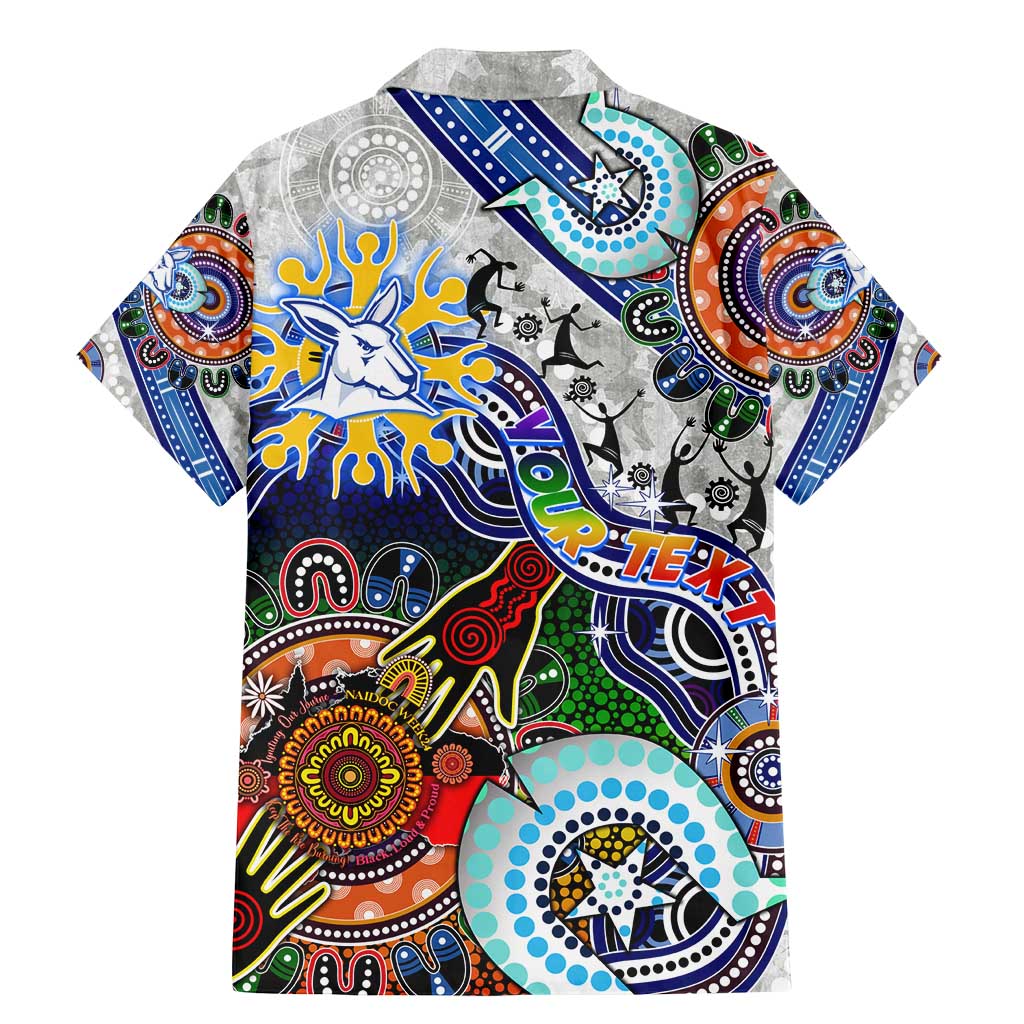 Custom NAIDOC Week 2024 North Melbourne Kangaroos Family Matching Mermaid Dress and Hawaiian Shirt Australia Aboriginal Dot Painting