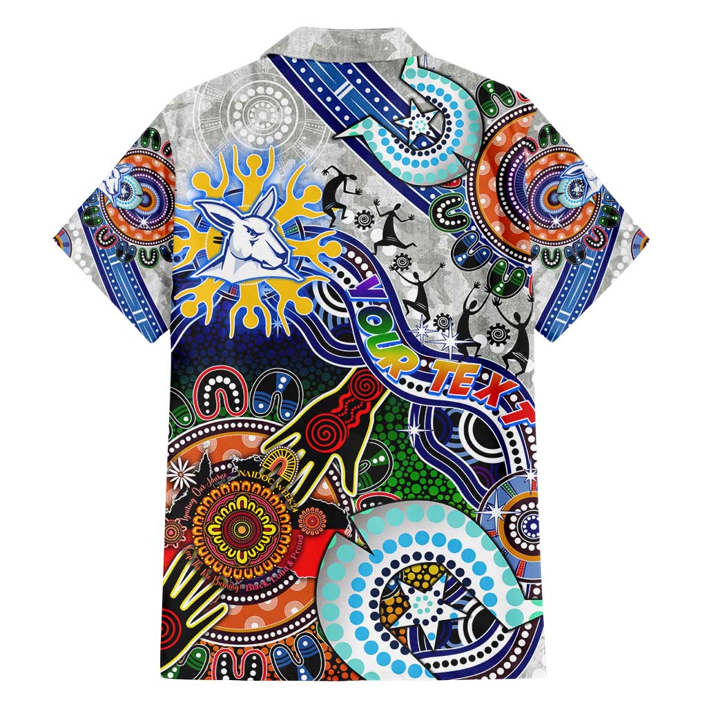 Custom NAIDOC Week 2024 North Melbourne Kangaroos Family Matching Off Shoulder Maxi Dress and Hawaiian Shirt Australia Aboriginal Dot Painting