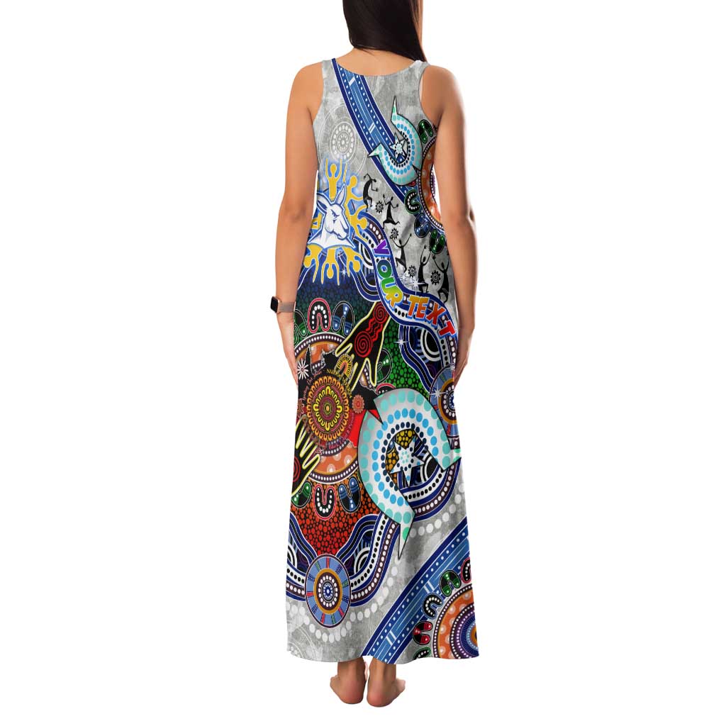 Custom NAIDOC Week 2024 North Melbourne Kangaroos Family Matching Tank Maxi Dress and Hawaiian Shirt Australia Aboriginal Dot Painting