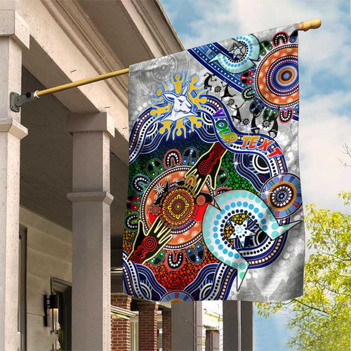 Custom NAIDOC Week 2024 North Melbourne Kangaroos Garden Flag Australia Aboriginal Dot Painting