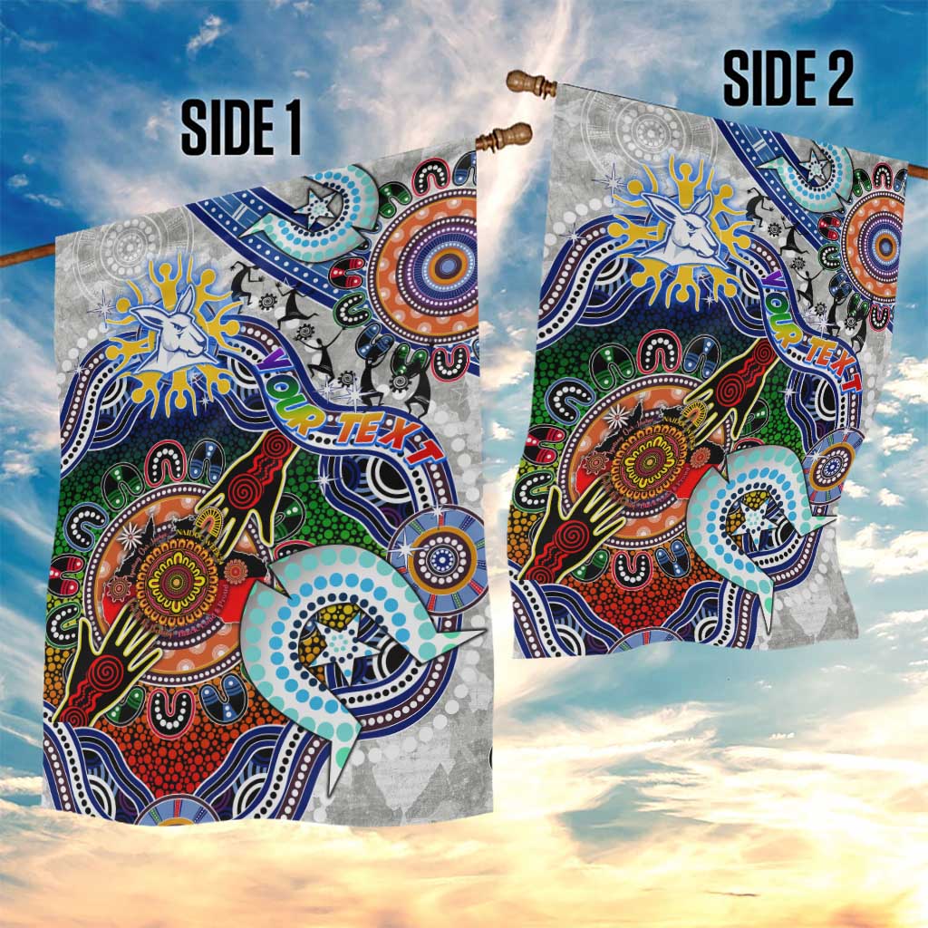 Custom NAIDOC Week 2024 North Melbourne Kangaroos Garden Flag Australia Aboriginal Dot Painting