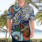 Custom NAIDOC Week 2024 North Melbourne Kangaroos Hawaiian Shirt Australia Aboriginal Dot Painting