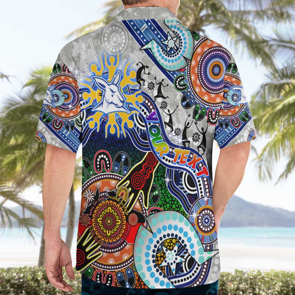 Custom NAIDOC Week 2024 North Melbourne Kangaroos Hawaiian Shirt Australia Aboriginal Dot Painting