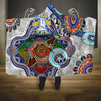 Custom NAIDOC Week 2024 North Melbourne Kangaroos Hooded Blanket Australia Aboriginal Dot Painting