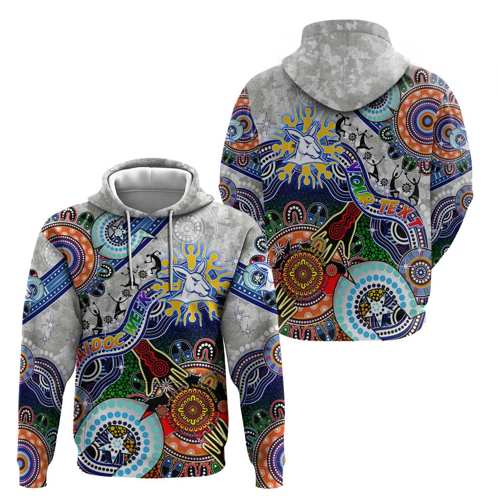 Custom NAIDOC Week 2024 North Melbourne Kangaroos Hoodie Australia Aboriginal Dot Painting