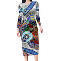 Custom NAIDOC Week 2024 North Melbourne Kangaroos Long Sleeve Bodycon Dress Australia Aboriginal Dot Painting