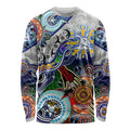 Custom NAIDOC Week 2024 North Melbourne Kangaroos Long Sleeve Shirt Australia Aboriginal Dot Painting