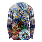 Custom NAIDOC Week 2024 North Melbourne Kangaroos Long Sleeve Shirt Australia Aboriginal Dot Painting