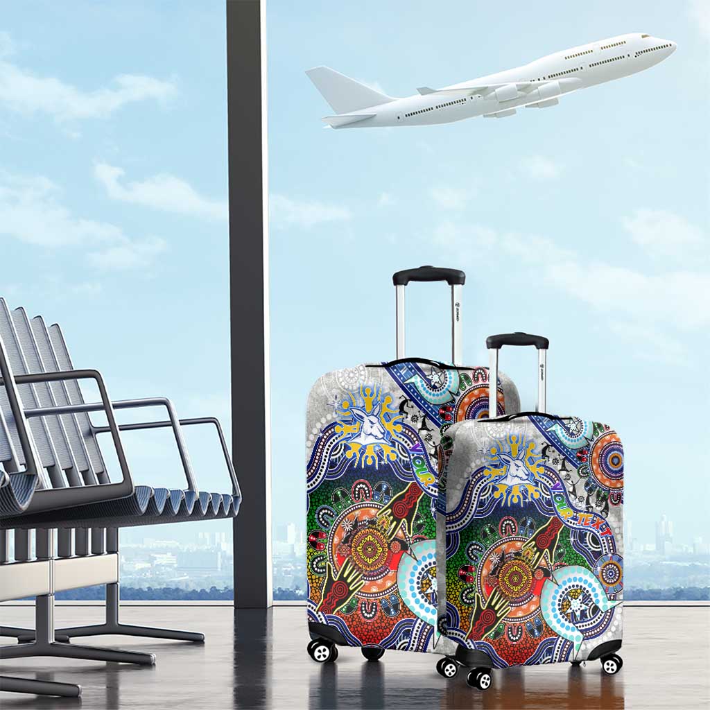 Custom NAIDOC Week 2024 North Melbourne Kangaroos Luggage Cover Australia Aboriginal Dot Painting