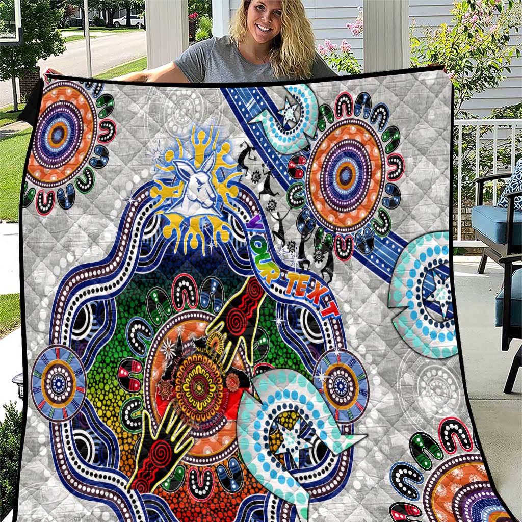 Custom NAIDOC Week 2024 North Melbourne Kangaroos Quilt Australia Aboriginal Dot Painting