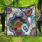 Custom NAIDOC Week 2024 North Melbourne Kangaroos Quilt Australia Aboriginal Dot Painting