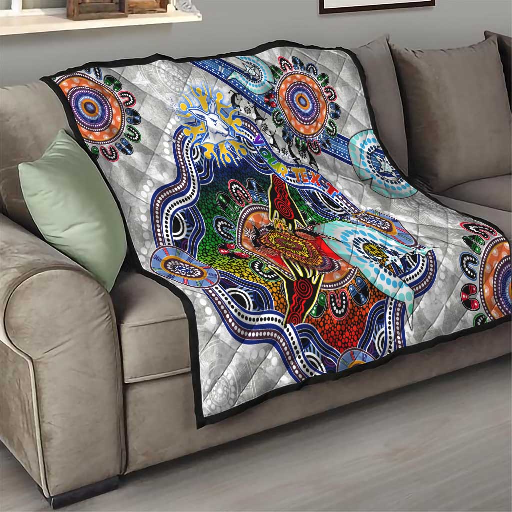 Custom NAIDOC Week 2024 North Melbourne Kangaroos Quilt Australia Aboriginal Dot Painting