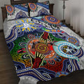 Custom NAIDOC Week 2024 North Melbourne Kangaroos Quilt Bed Set Australia Aboriginal Dot Painting