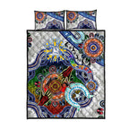 Custom NAIDOC Week 2024 North Melbourne Kangaroos Quilt Bed Set Australia Aboriginal Dot Painting