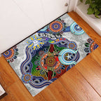 Custom NAIDOC Week 2024 North Melbourne Kangaroos Rubber Doormat Australia Aboriginal Dot Painting
