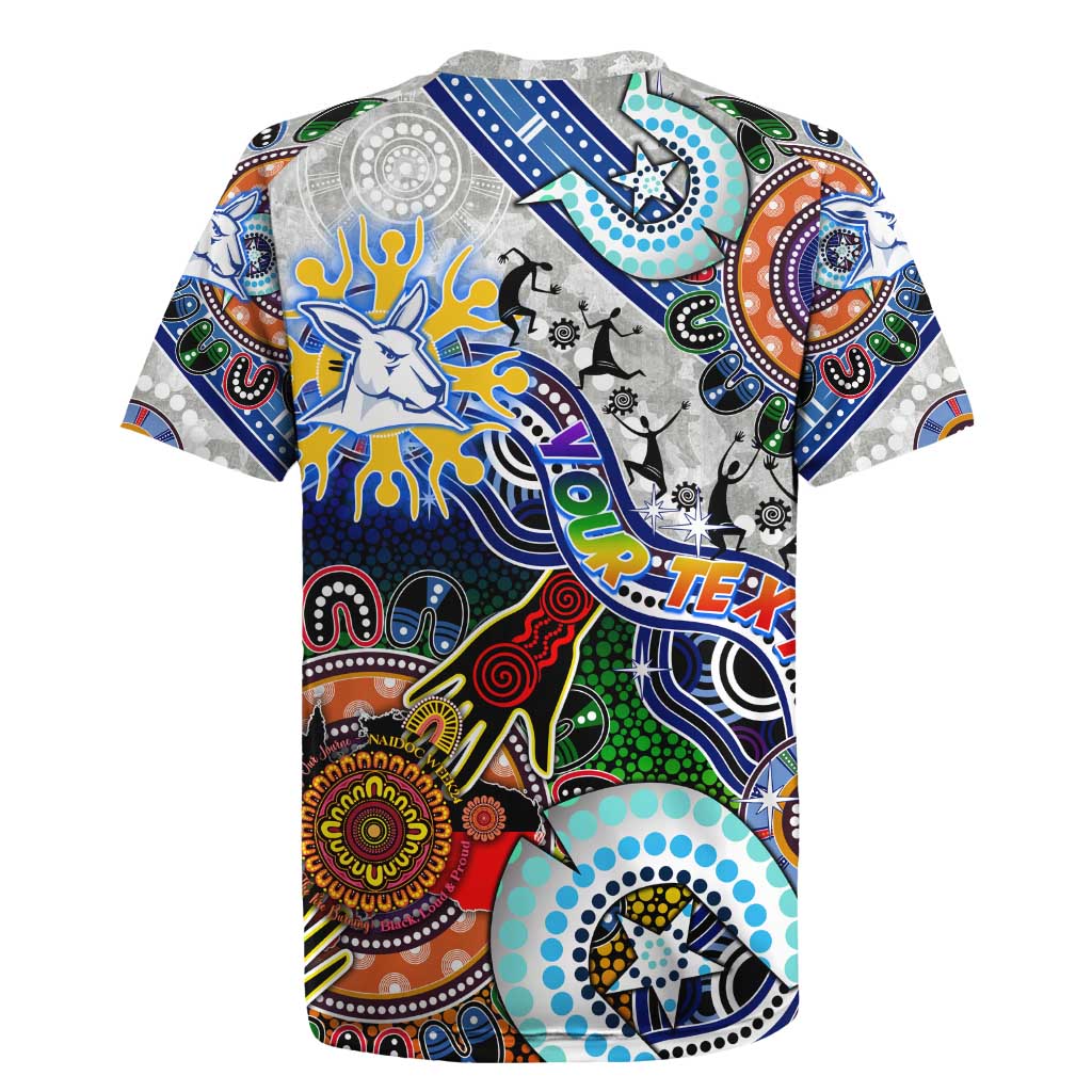 Custom NAIDOC Week 2024 North Melbourne Kangaroos Rugby Jersey Australia Aboriginal Dot Painting