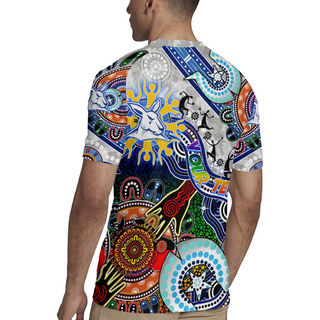 Custom NAIDOC Week 2024 North Melbourne Kangaroos Rugby Jersey Australia Aboriginal Dot Painting