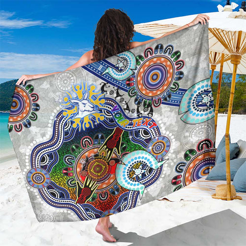 Custom NAIDOC Week 2024 North Melbourne Kangaroos Sarong Australia Aboriginal Dot Painting