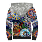 Custom NAIDOC Week 2024 North Melbourne Kangaroos Sherpa Hoodie Australia Aboriginal Dot Painting