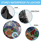 Custom NAIDOC Week 2024 North Melbourne Kangaroos Spare Tire Cover Australia Aboriginal Dot Painting