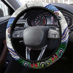 NAIDOC Week 2024 North Melbourne Kangaroos Steering Wheel Cover Australia Aboriginal Dot Painting