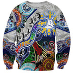 Custom NAIDOC Week 2024 North Melbourne Kangaroos Sweatshirt Australia Aboriginal Dot Painting