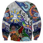 Custom NAIDOC Week 2024 North Melbourne Kangaroos Sweatshirt Australia Aboriginal Dot Painting