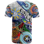 Custom NAIDOC Week 2024 North Melbourne Kangaroos T Shirt Australia Aboriginal Dot Painting