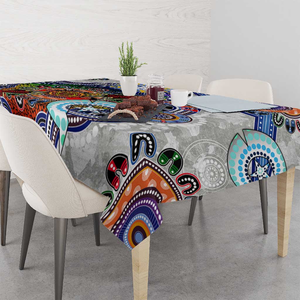 Custom NAIDOC Week 2024 North Melbourne Kangaroos Tablecloth Australia Aboriginal Dot Painting