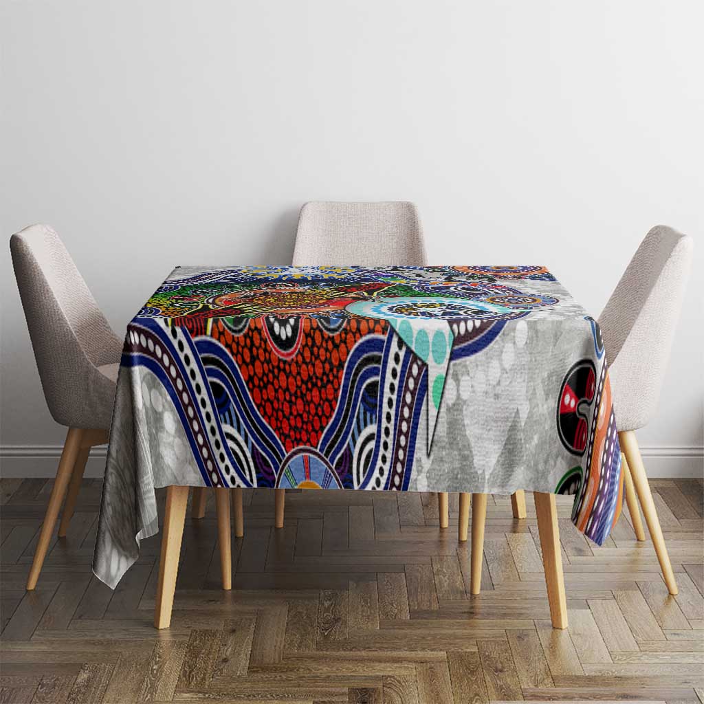 Custom NAIDOC Week 2024 North Melbourne Kangaroos Tablecloth Australia Aboriginal Dot Painting