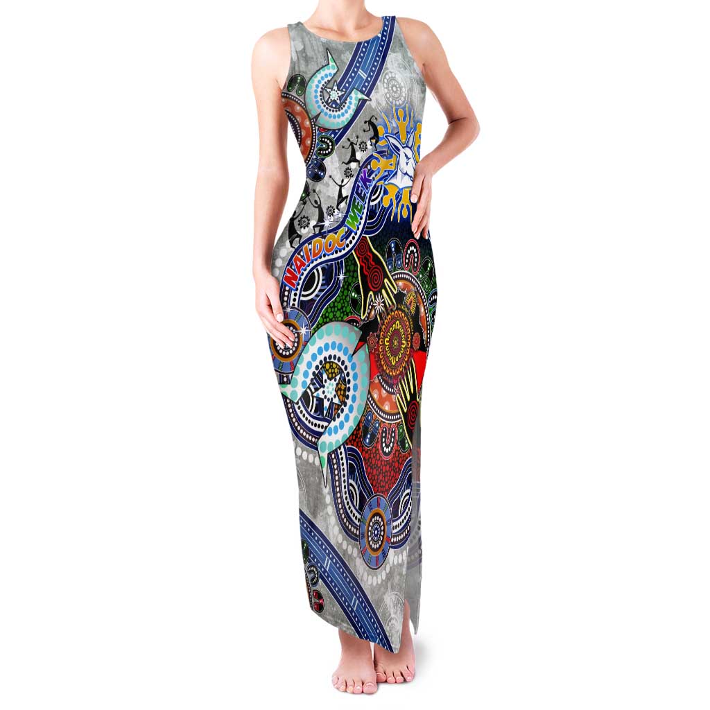 Custom NAIDOC Week 2024 North Melbourne Kangaroos Tank Maxi Dress Australia Aboriginal Dot Painting