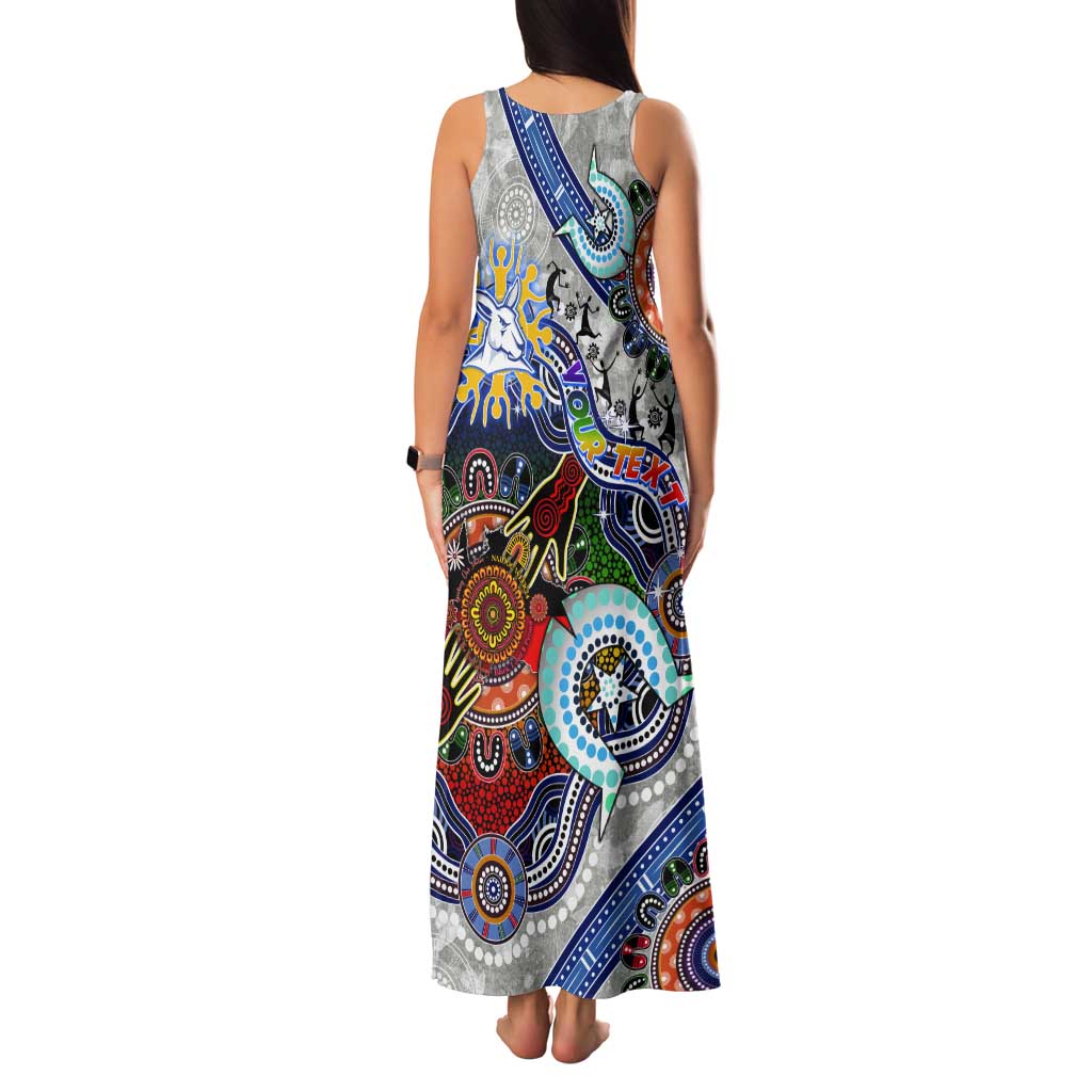 Custom NAIDOC Week 2024 North Melbourne Kangaroos Tank Maxi Dress Australia Aboriginal Dot Painting