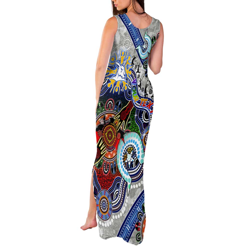 Custom NAIDOC Week 2024 North Melbourne Kangaroos Tank Maxi Dress Australia Aboriginal Dot Painting