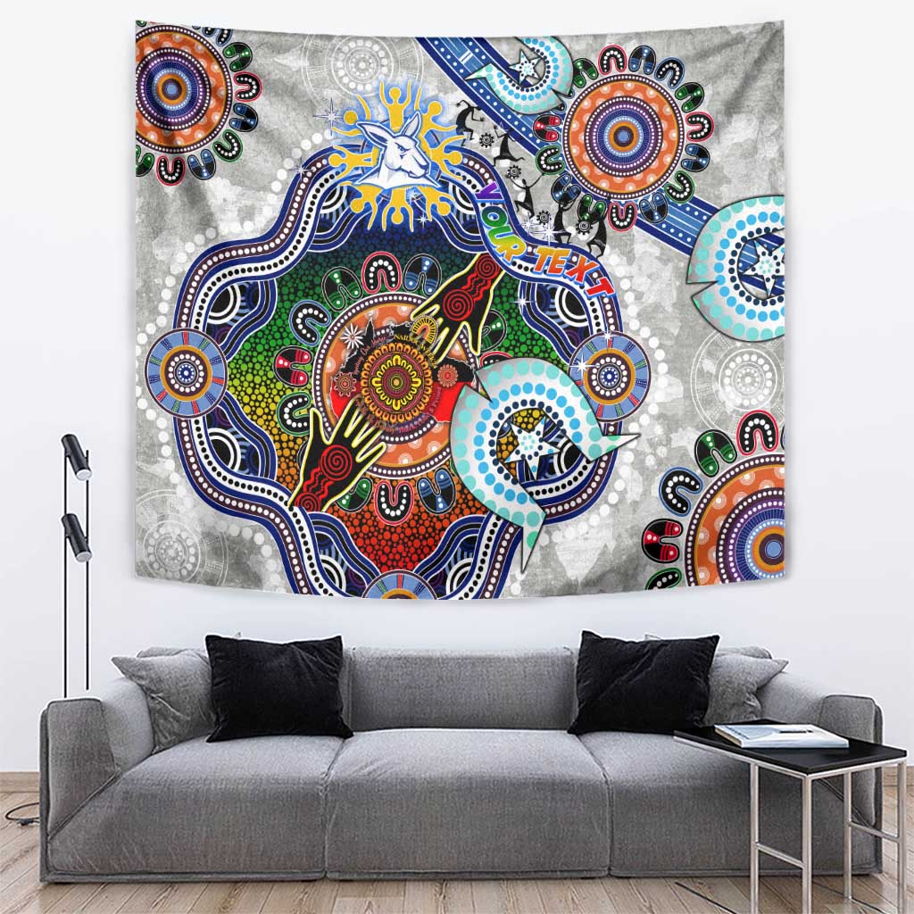 Custom NAIDOC Week 2024 North Melbourne Kangaroos Tapestry Australia Aboriginal Dot Painting